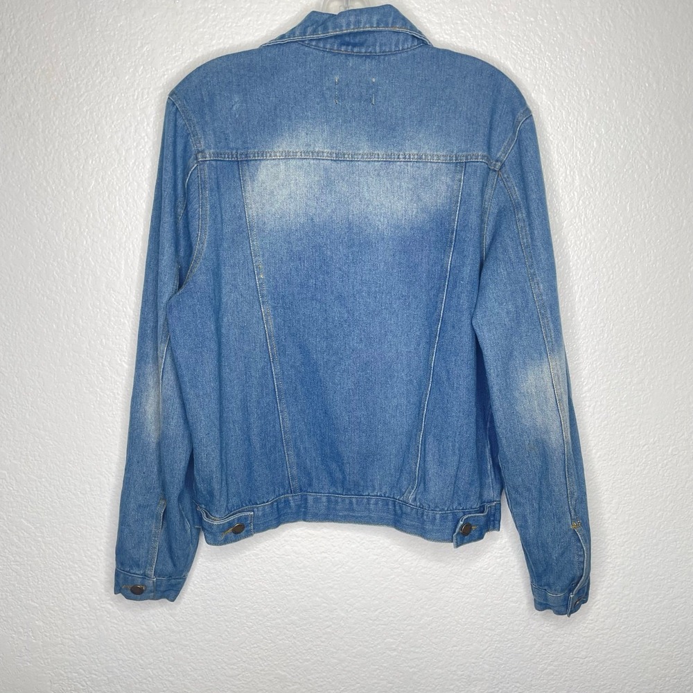 Hard Rock Hotel Casino Tampa Denim Jacket Mens Medium Blue Trucker Light Wash - Picture 2 of 12